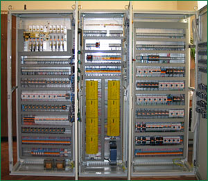  Combined cabinet of the ventilation and conditioning systems, and the heating point automation and control.  