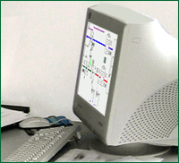 Мнемосхема системы кондиционирования воздуха на диспетчерском компьютере.