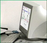 Mnemonic diagram of the air conditioning system on the dispatching computer.